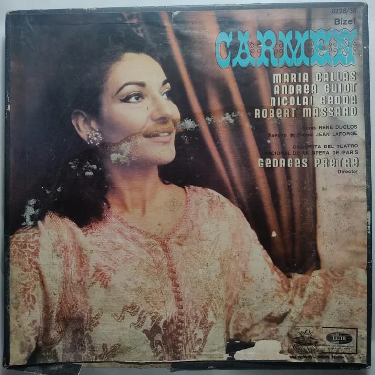 Portada de Carmen — Maria Callas, Andrea Guiot, Nicolai Gedda, Robert Massard